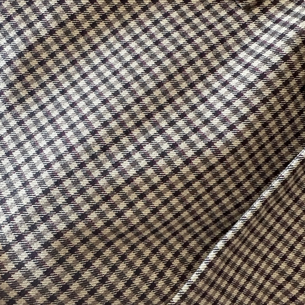 Brown Checkered Double-Breasted Blazer - image 4